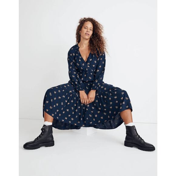 Madewell Challis Midi Dress - Picture 1 of 11